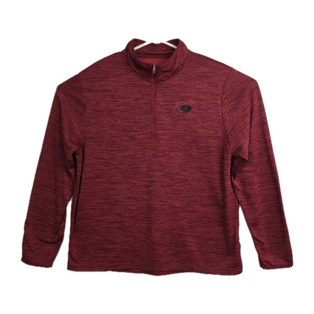 Mossy Oak 1/4-Zip Sweatshirt Men's XL Red Long Sleeves Logo
